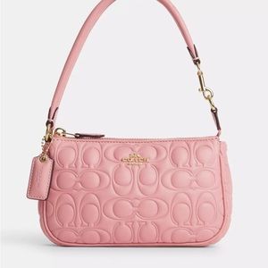 Coach Quilted Pink Nolita 19 With Signature.Baby Pink/Blush Pink!Limited edition